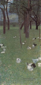 Gustave Klimt Werke - Gartenmit Huhnernin StAgatha Symbolik Gustav Klimt